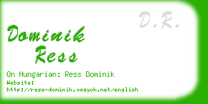 dominik ress business card